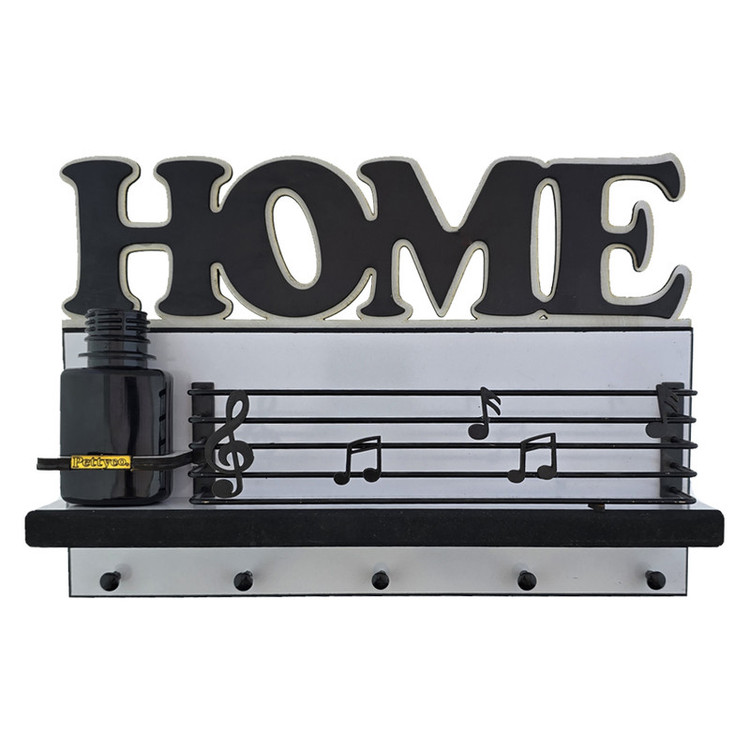 جاکلیدی دیواری چوبی پتیکو مدل HOME