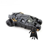 ماشین بازی فانتزی رساکو مدل batmobile with batman با بدنه پلاستیکی، الهامگرفته از نمونه واقعی، 6 چرخ و ابعاد 320x190x140 میلیمتر
