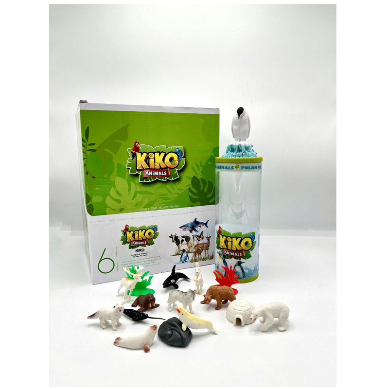 فیگور مدل حیوانات قطبی کد KIK-004 ارتفاع 5 سانتیمتر مجموعه 15 عددی
