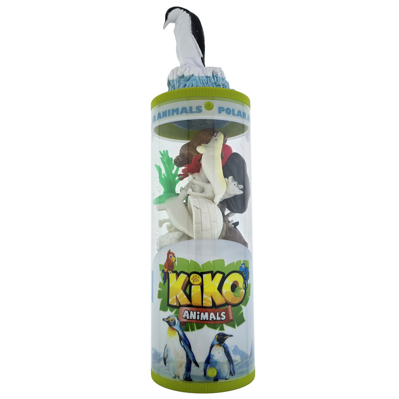 فیگور مدل حیوانات قطبی کد KIK-004 ارتفاع 5 سانتیمتر مجموعه 15 عددی