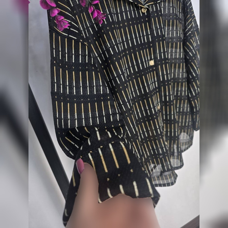 شومیز زنانه باکسی رنگین جنس مراکشی سوزنی