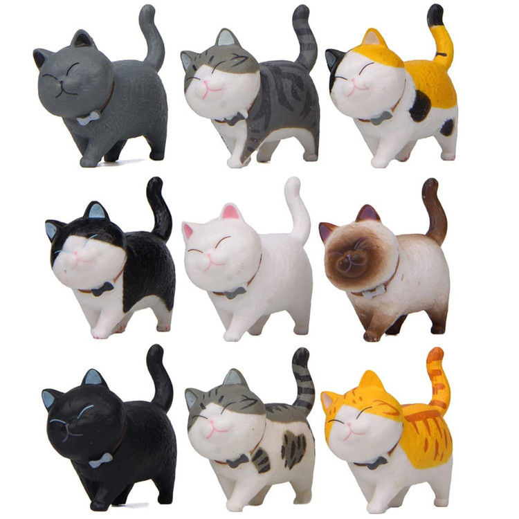 فیگور مدل گربه طرح Cute Cats مجموعه 9 عددی