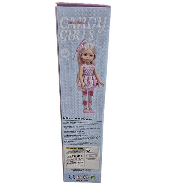 عروسک سیلیکونی کندی گیرلز مدل w14n-01b ارتفاع 35 سانتی متر