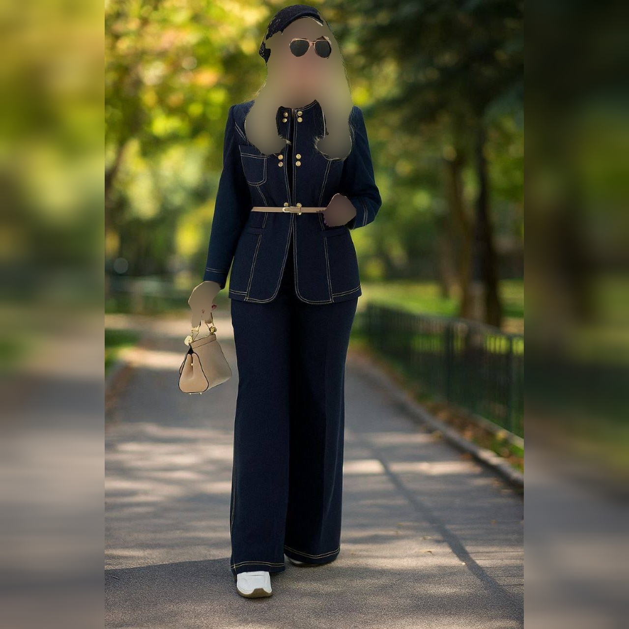 کالکشن جدید ست دو تیکه کت و شلوارست زنانه مدل ماهور جنس جین درجه یک فری سایز