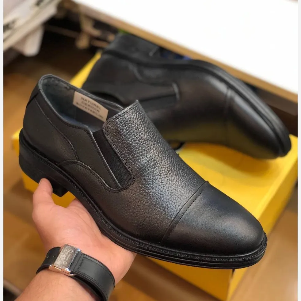 کفش مجلسی مردانه چرم طبیعی مدل دایموند با زیره طبی پیو