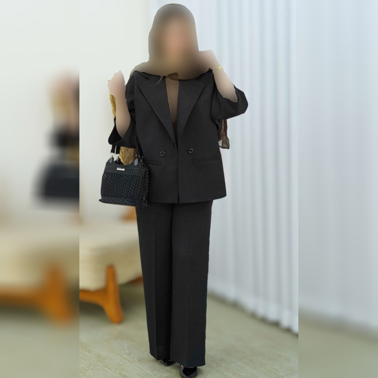 کت و شلوار زنانه مدل ستاره جنس شانتون