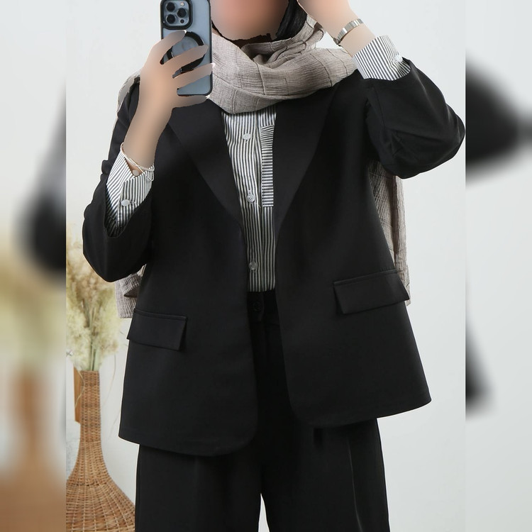 کت و شلوار زنانه مزونی جلوکارتماما لایی خورده