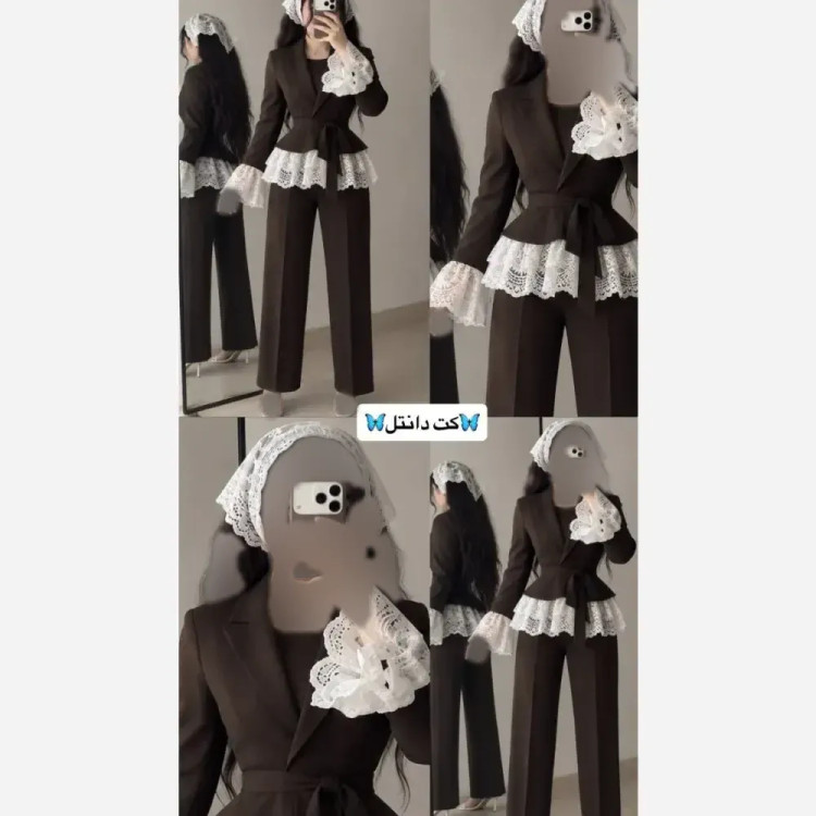 کت و شلوار دانتل جنس مازراتی اعلا