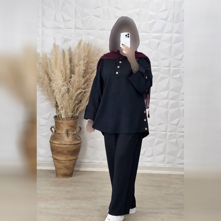 تیشرت شلوار زنانه شانتون کوک دوزی شده