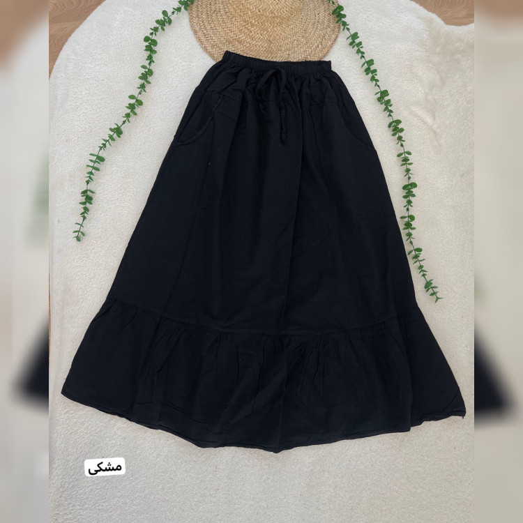 دامن بلند زنانه پارچه الیاف