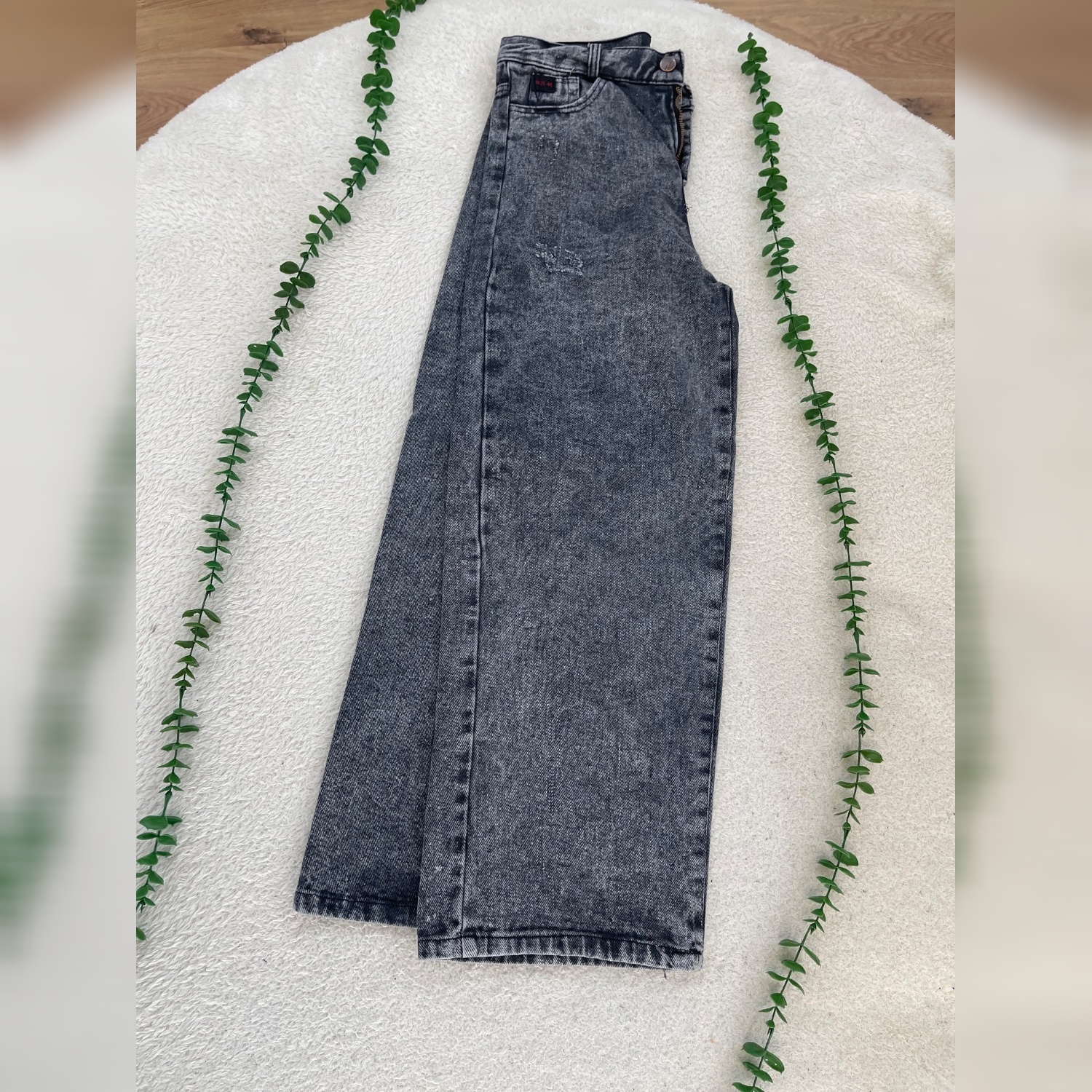 شلوار جین واید بگ زنانه مدل گریس جنس جین ترک سایز 40 تا 48
