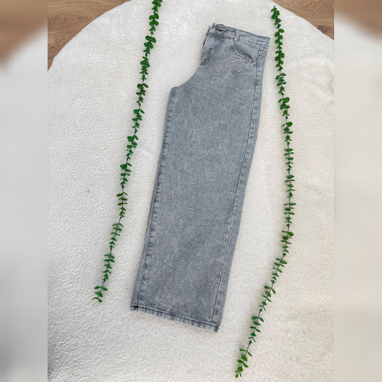 شلوار جین واید بگ زنانه مدل گریس جنس جین ترک سایز 40 تا 48