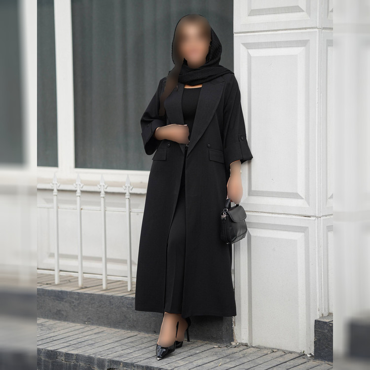 مانتو بلند شانتون مدل الیزا داخل لایی کوبی شده