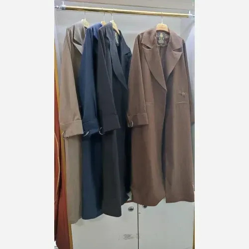 مانتو بلند زنانه پشت دکمه جنس شانتون تایوان خنک فری سایز مناسب 38 تا 46