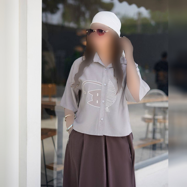 شومیز زنانه اسپرت مدل گل دوزی گربه کد 6065