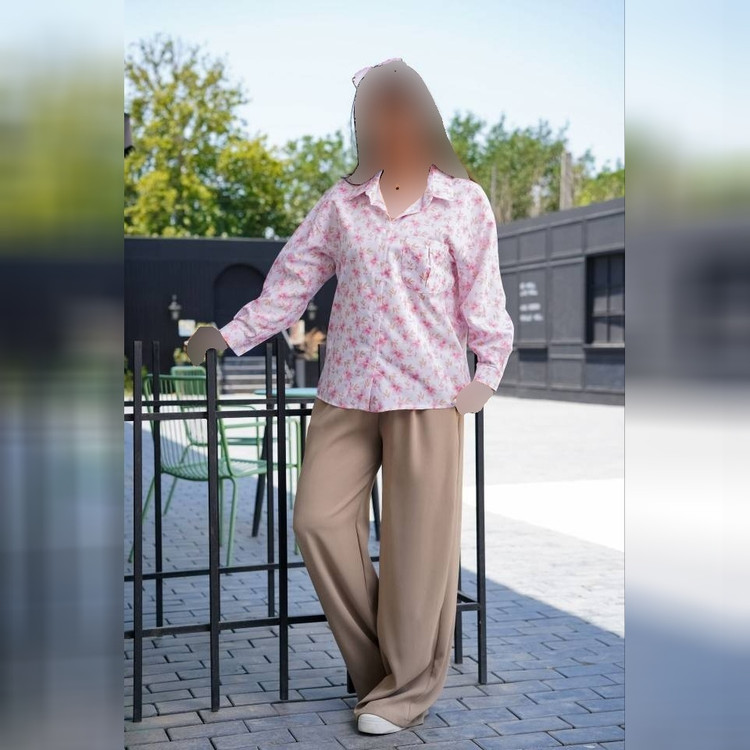 شومیز زنانه مدل ارام داکرون چاپی ارسال فوری