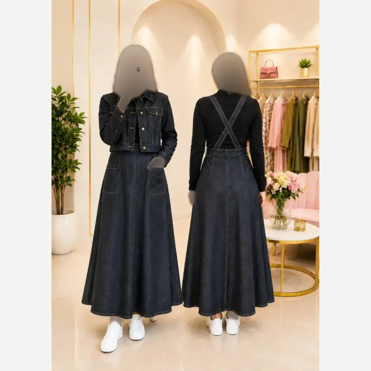 ست دو تیکه زنانه مدل ماهایا جنس تنسل نخ رنگ لی و ذغالی