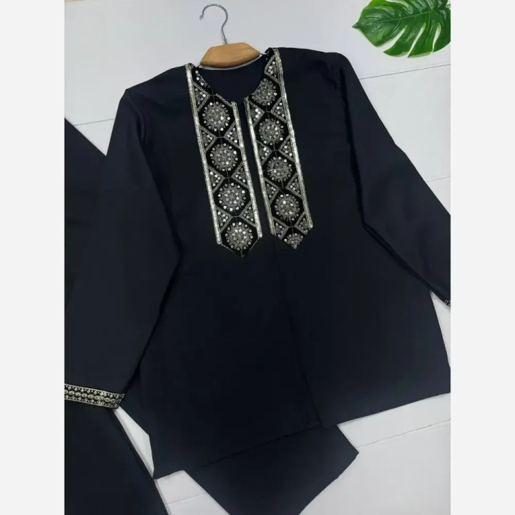 کت و شلوار زنانه جنس پرشین مکانیک مشکی فری سایز 38 تا 46