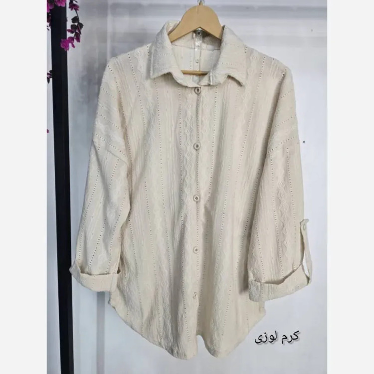 شومیز زنانه مدل مراکشی ابریشم آستین سه ربع فری سایز 36 تا 46