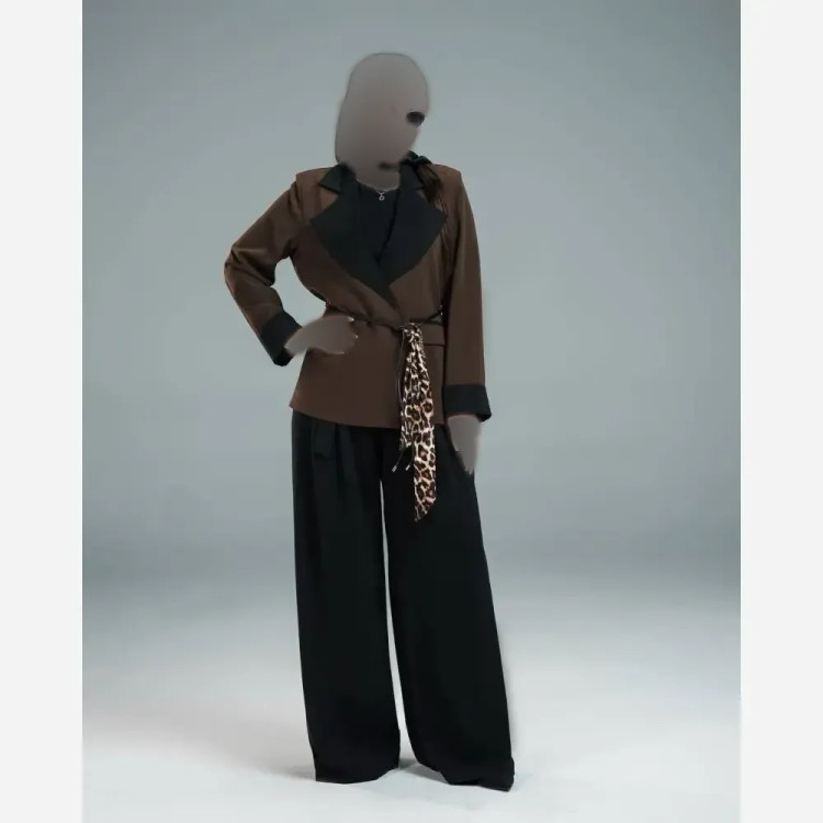 ست کت و شلوار زنانه مدل اسرا جنس کرپ مازراتی سایز 38 تا 50 (2)