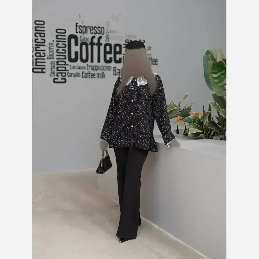 شومیز زنانه مدل رونیا طرح عروسکی جنس نخی خنک و سبک