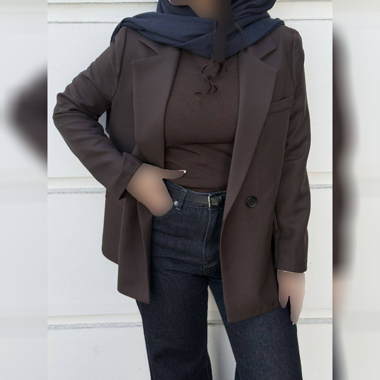 کت زنانه اسپرت کمربند دار چرمی مدل پالیزی