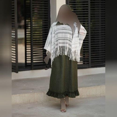 سارافون و شنل گپیور قلاب بافی مدل آنا شاپ