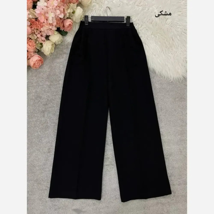 شلوار بگ زنانه پارچه مازراتی 330 گرم درجه یک پشت کش و جلو پیلی (3)