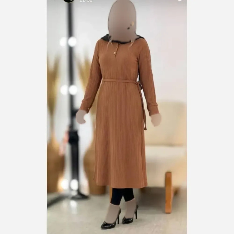 کفتان زنانه مدل آیوا جنس سوپر آیوا فری سایز کمر دار
