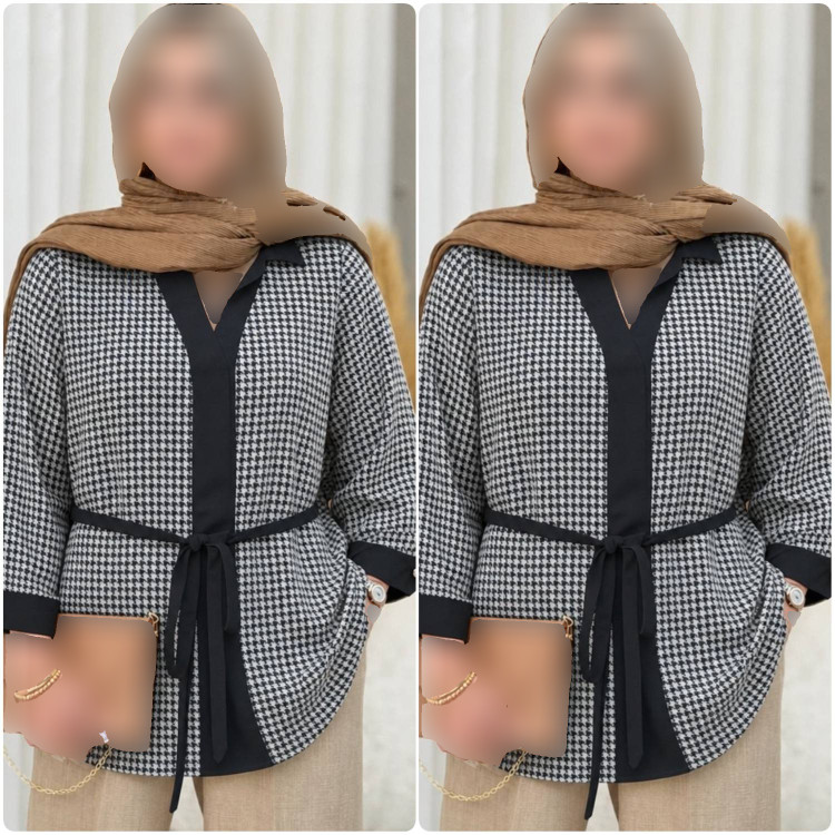شومیز مجلسی زنانه مدل سپیتاز جنس بوگاتی درجه یک سایز سایزیک