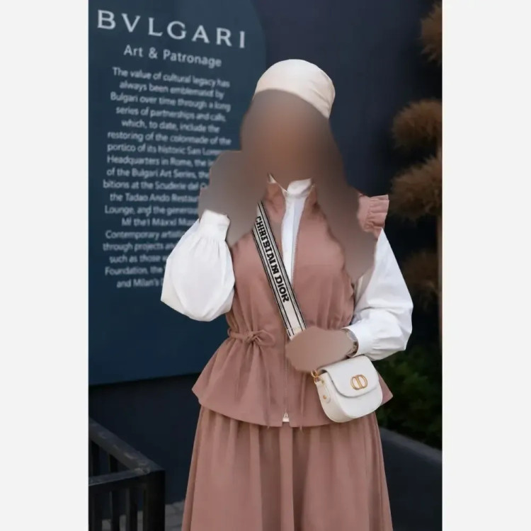 ست دو تیکه وست و دامن لنین زنانه فری سایز