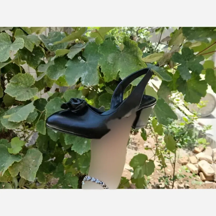 کفش پاشنه دار مجلسی زنانه مدل رز رنگ مشکی