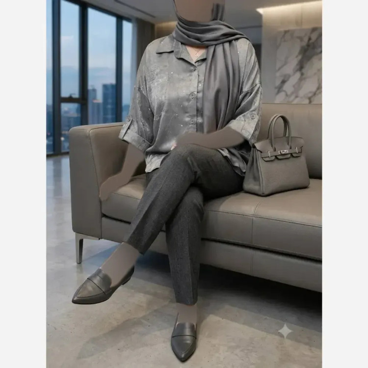 شومیز زنانه مدل مینو جنس سیلک ژاکارد درجه یک سایز 38 تا 50