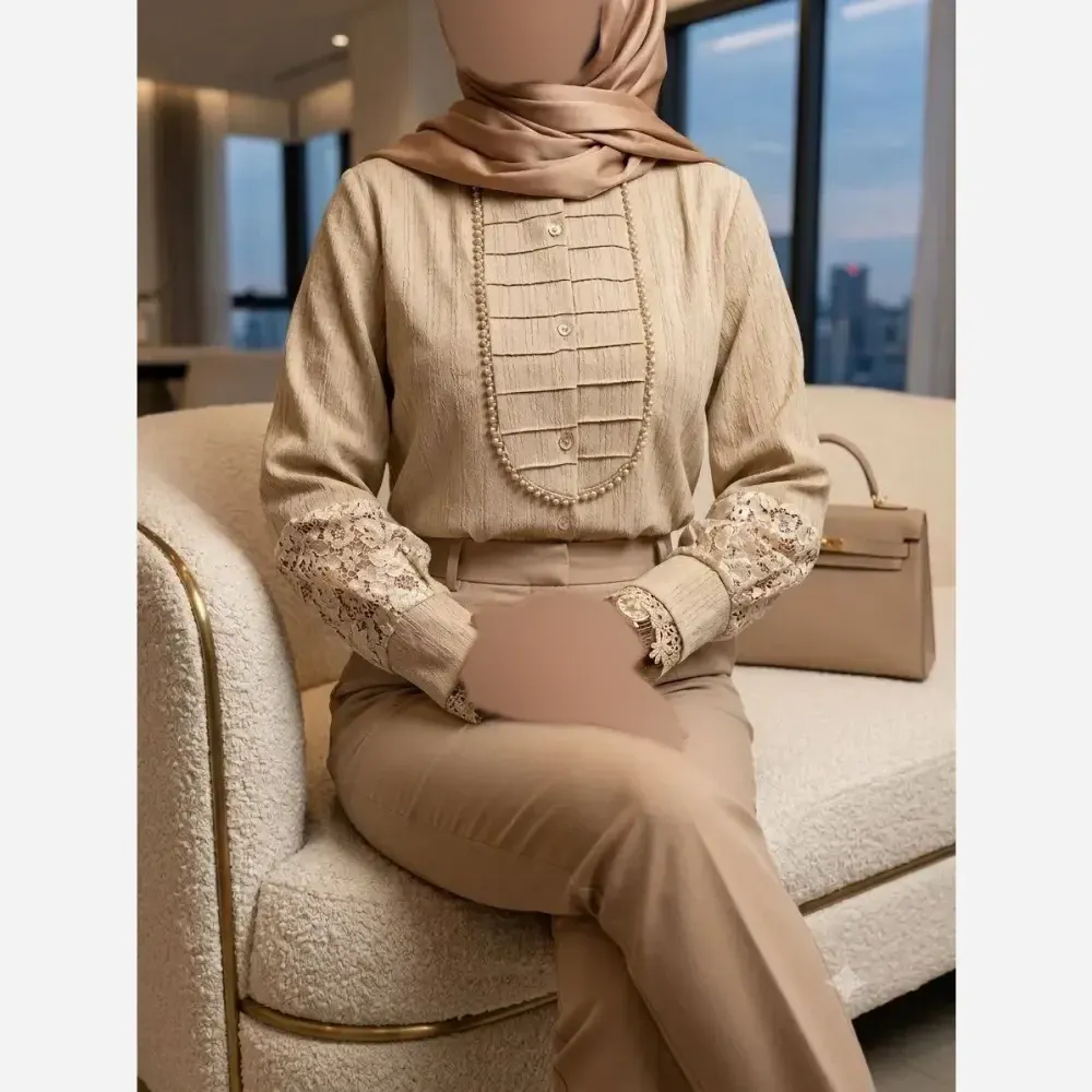 شومیز زنانه مدل آی جان جنس پارچه توکی سایز بزرگ 36 تا 56