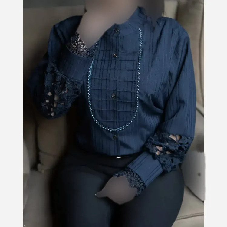 شومیز زنانه مدل آی جان جنس پارچه توکی سایز بزرگ 36 تا 56