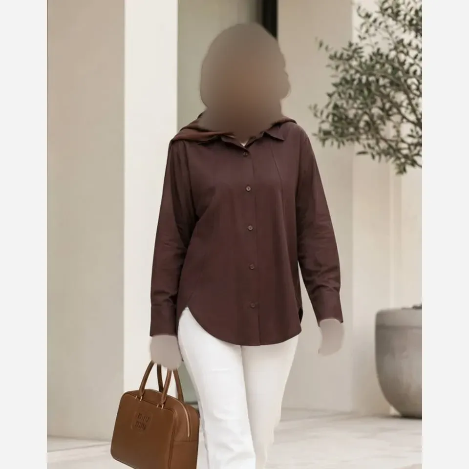 شومیز لینن زنانه مدل ملین تک سایز مناسب 38 تا 50 در 8 رنگ پاستیلی