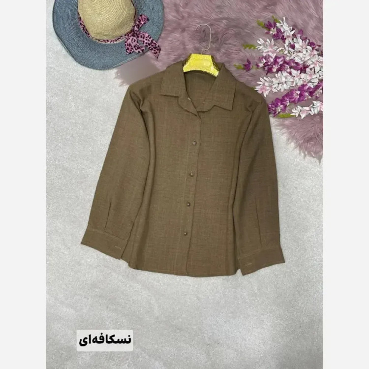 شومیز مانتویی زنانه مدل رایکا جنس شانتون فری سایز 38 تا 46