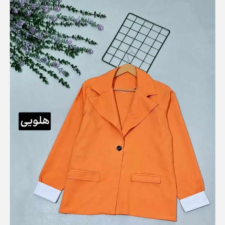 کت تک زنانه مدل هلما جنس مازراتی رنگ هلویی سایز 40 تا 46
