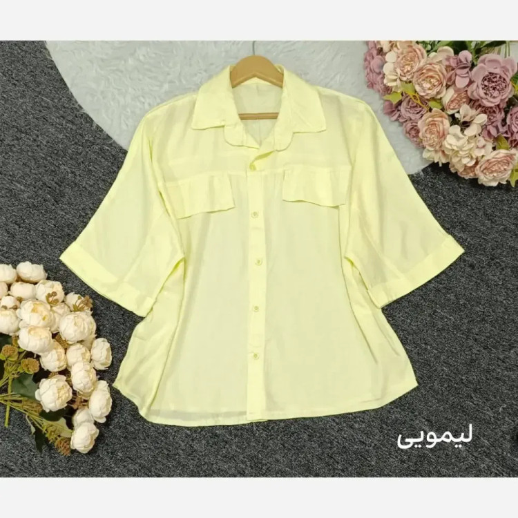 شومیز باکسی زنانه لنین نخی ترک فری سایز خنک تابستانی