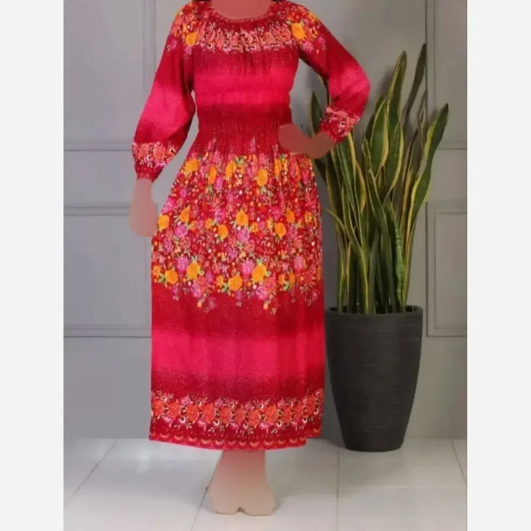 پیراهن ساحلی زنانه نخی مدل ترنم سایز 38 تا 50