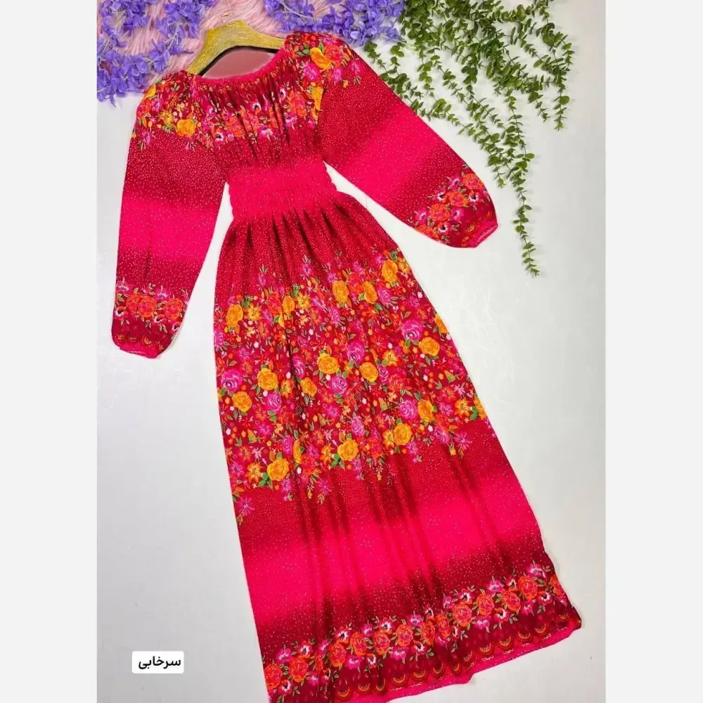 پیراهن ساحلی زنانه نخی مدل ترنم سایز 38 تا 50