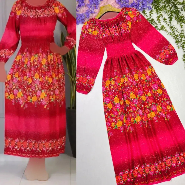 پیراهن ساحلی زنانه نخی مدل ترنم سایز 38 تا 50