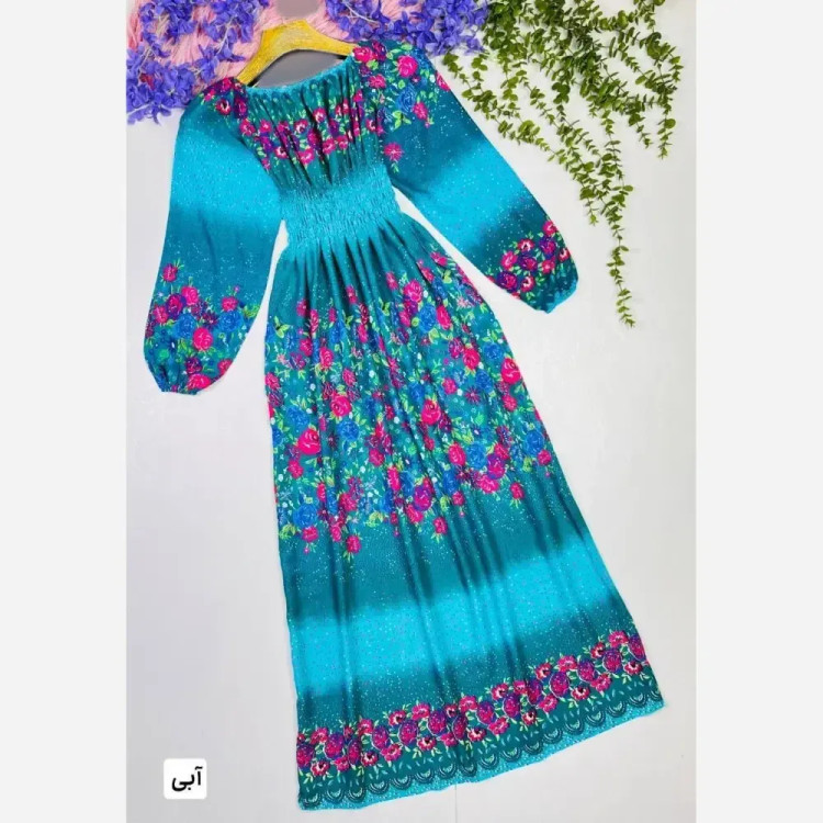 پیراهن ساحلی زنانه نخی مدل ترنم سایز 38 تا 50
