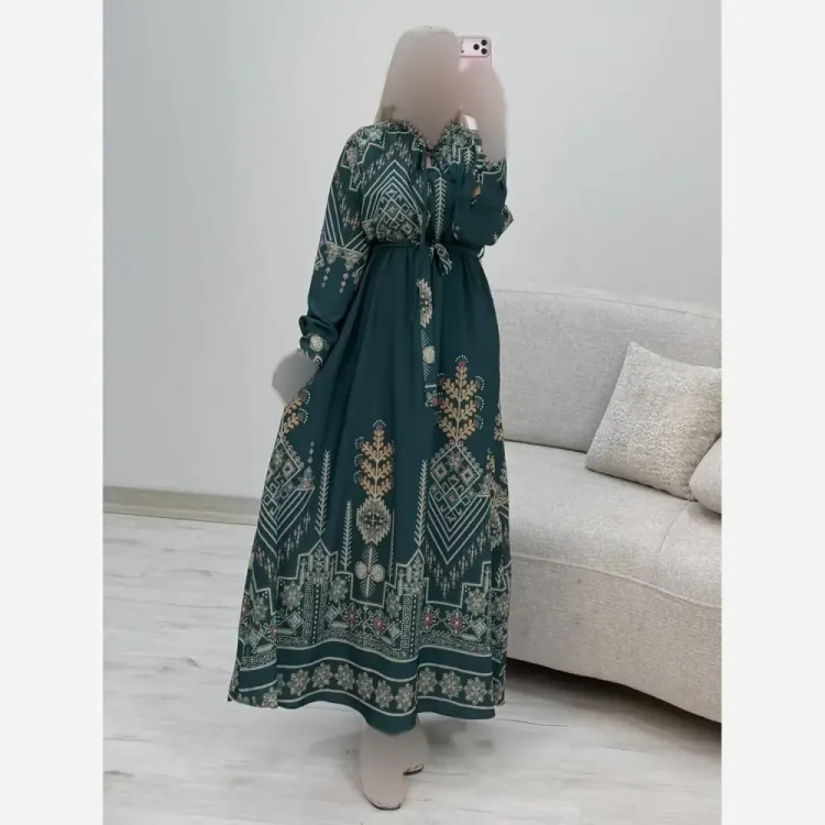 پیراهن ساحلی سنتی زنانه جنس فلور نخ درجه یک فری سایز