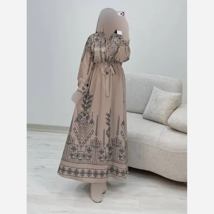 پیراهن ساحلی سنتی زنانه جنس فلور نخ درجه یک فری سایز