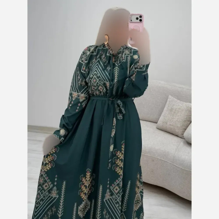 پیراهن ساحلی سنتی زنانه جنس فلور نخ درجه یک فری سایز