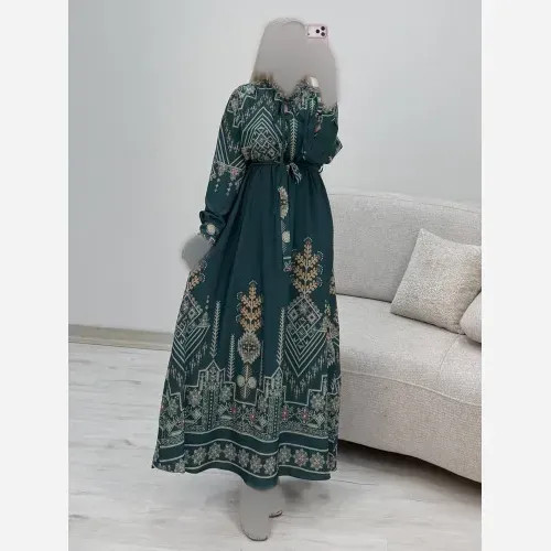 پیراهن ساحلی سنتی زنانه جنس فلور نخ درجه یک فری سایز