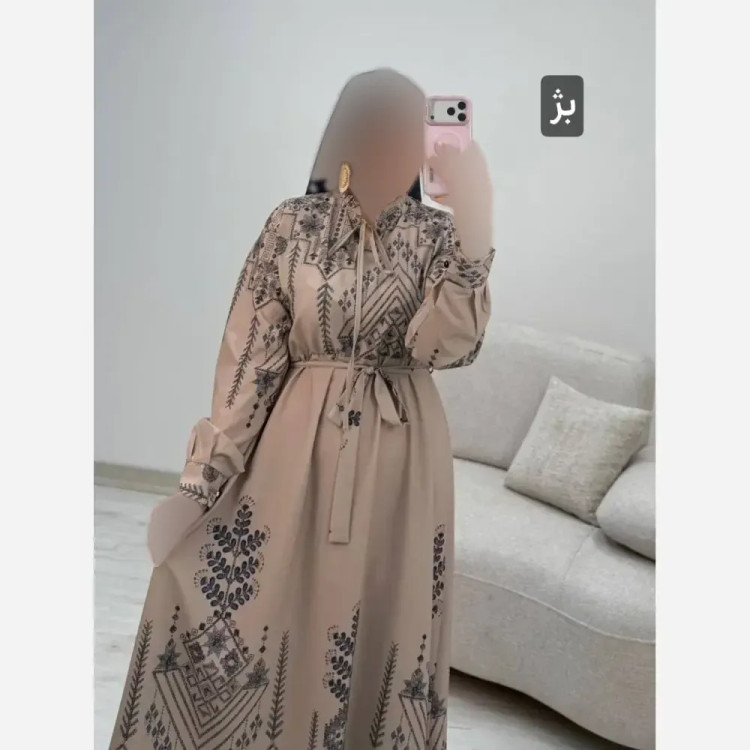 پیراهن ساحلی زنانه مدل نیوشا جنس فلور نخ درجه یک فری سایز
