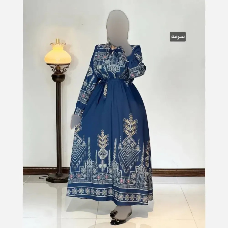 پیراهن ساحلی زنانه مدل نیوشا جنس فلور نخ درجه یک فری سایز