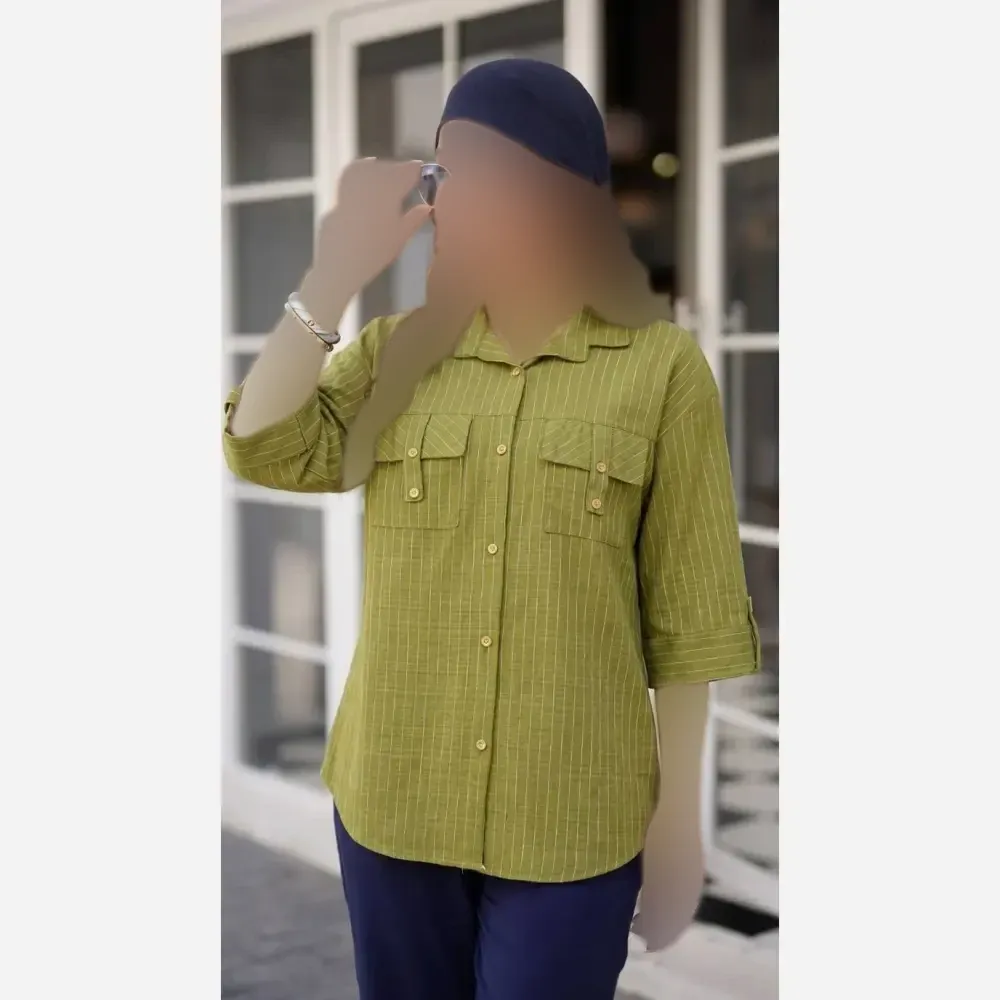 شومیز مانتویی دیپلمات شانتون درجه یک فری سایز 38 تا 48 در رنگ بندی متنوع